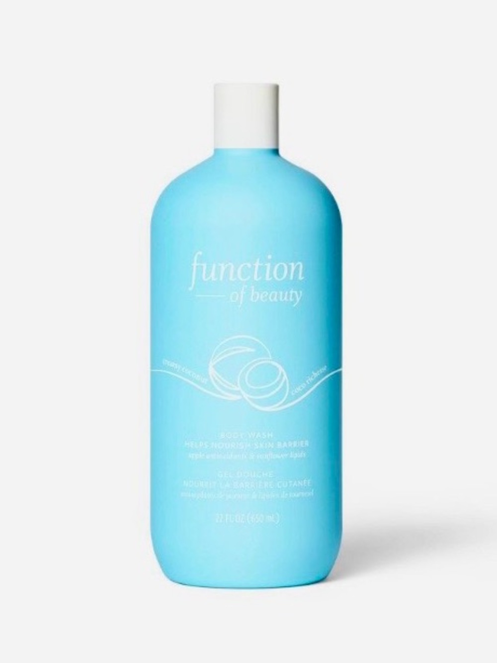 Function of Beauty Body Wash Creamy Coconut New Helps Nourish Skin Barrier 22 oz